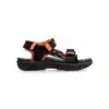 Hi‑Tec NERF Tahiti JNR Kids Sandal Adjustable Fastening Black/Tangerine UKJ10‑13 and UK1-UK6