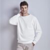 Quinn Crew Neck Sweater Brushed Fleece Black Grey Navy White S-5XL