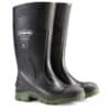 Phambili STC PVC Safety Gumboot Steel Toe BLACK/GREEN UK5-14 EN20347