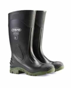 Phambili STC PVC Safety Gumboot Steel Toe BLACK/GREEN UK5-14 EN20347