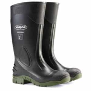 Phambili STC PVC Safety Gumboot Steel Toe BLACK/GREEN UK5-14 EN20347
