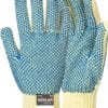 Pioneer G101 Kevlar Crochet Glove Polka Dot Yellow Blue