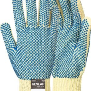 Pioneer G101 Kevlar Crochet Glove Polka Dot Yellow Blue