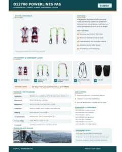 D12700 Powerlines FAS (9.08DX) – Aluminium Fall Arrest & Work Positioning System
