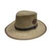 Kudu Hat Suede Leather Hat Contrast Belt Sand S-XXL
