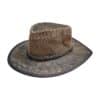 Salty Bushwear 9199-LE Gemsbok Leather Hat Mesh Brown S-XXL