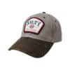 8496G 2 Tone Protea Cap Waxed Cotton Canvas Grey/Brown One Size
